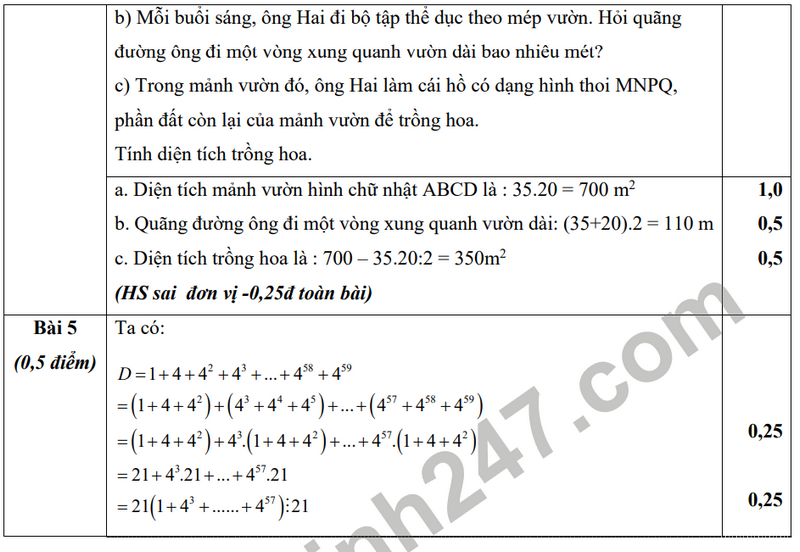 De thi giua ki 1 nam 2023 mon Toan lop 6 - THCS Tan Mai