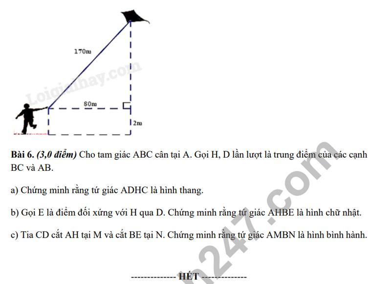 De tham khao ki 1 mon Toan lop 8 - THCS Tan Thanh Tay 2023