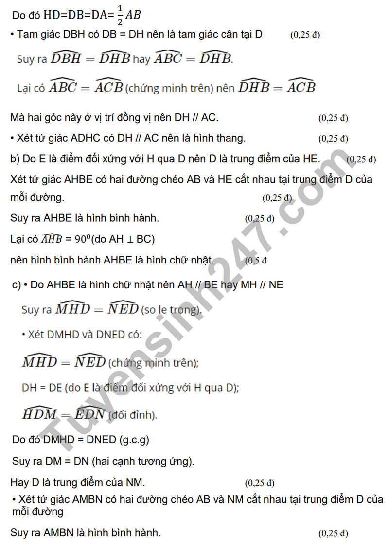 De tham khao ki 1 mon Toan lop 8 - THCS Tan Thanh Tay 2023