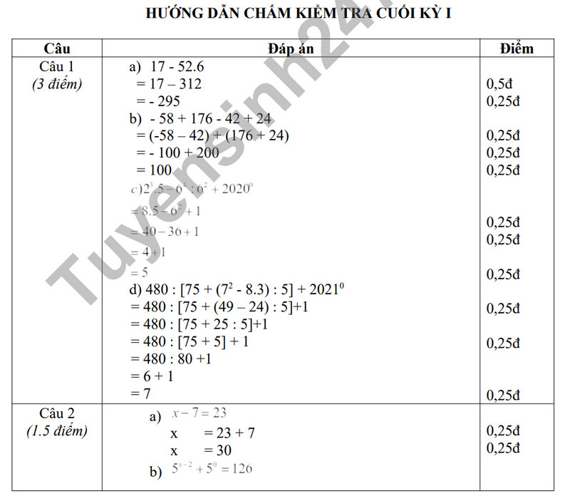 De tham khao ki 1 mon Toan lop 6 - THCS Tan Thanh Tay 2023