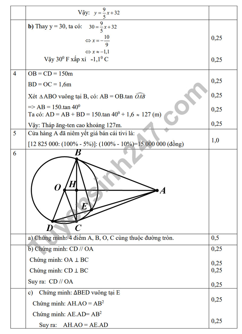 De tham khao ki 1 mon Toan lop 9 - THPT Tan Thanh Tay 2023