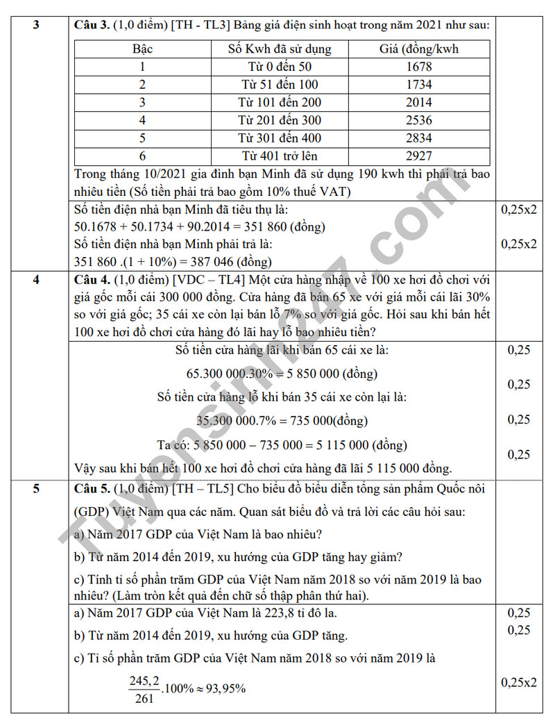 De tham khao ki 1 mon Toan lop 7 nam 2023 - TH&THCS Tan Trung