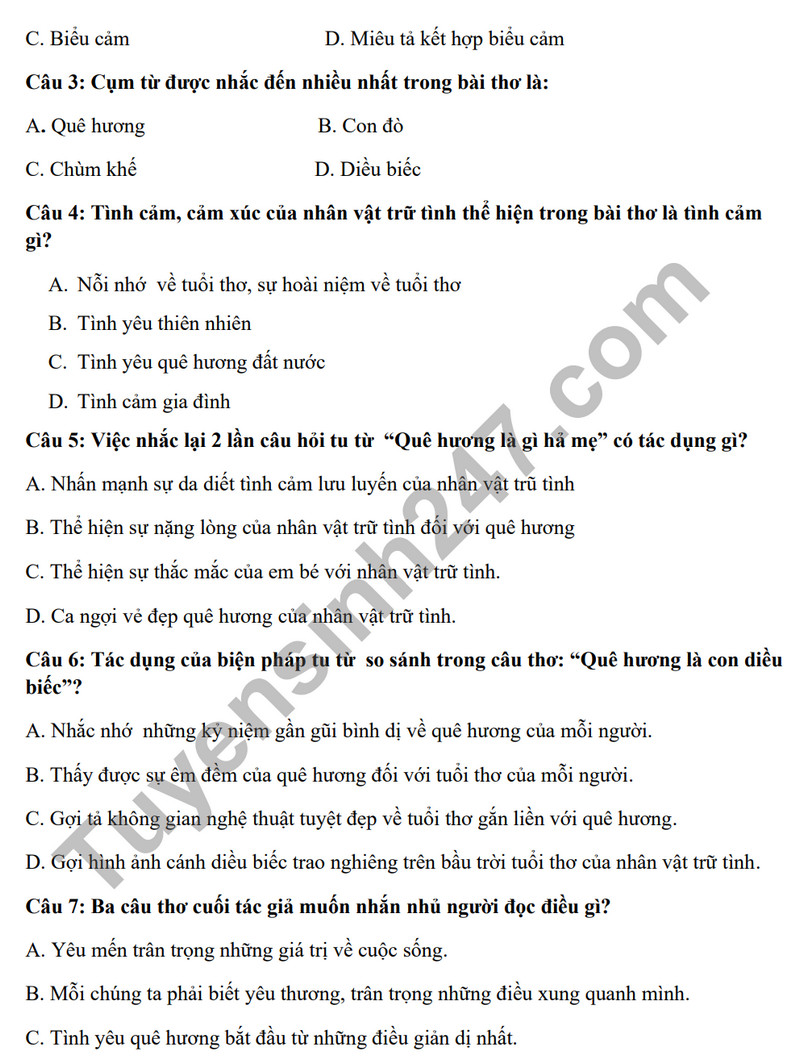 De thi ki 1 nam 2023 mon Van lop 8 - THCS Lai Thanh