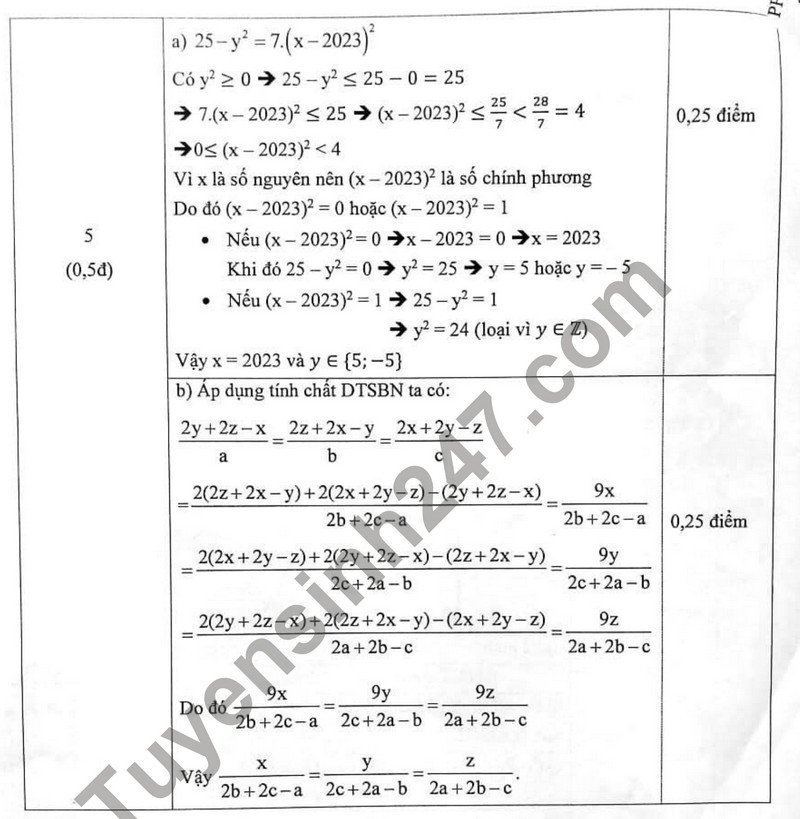 De thi ki 1 lop 7 mon Toan - THCS Marie Curie 2023