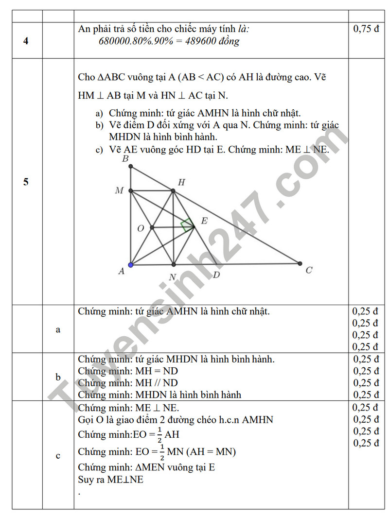 De tham khao ki 1 mon Toan lop 8 nam 2023 - THCS Le Minh Xuan