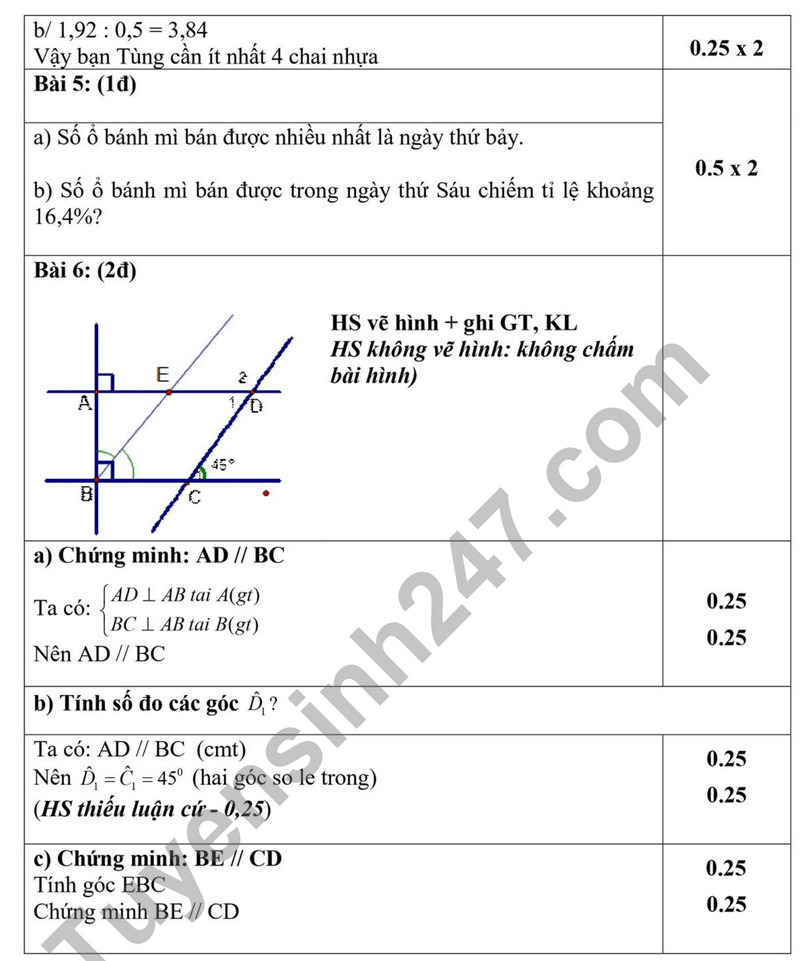 De thi cuoi ki 1 mon Toan lop 7 - THCS Tan Tuc 2023