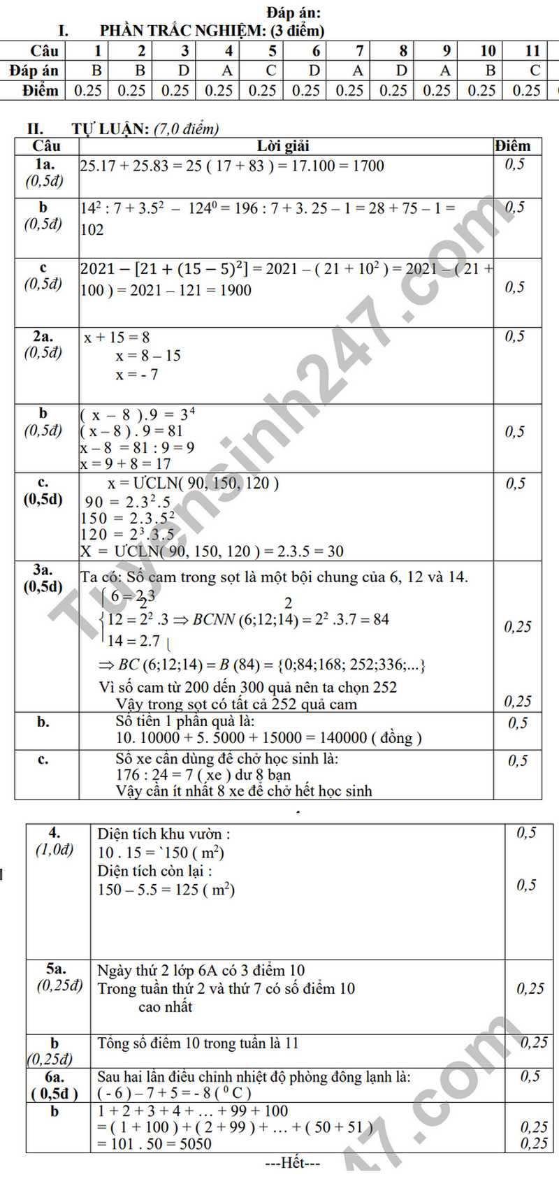 De tham khao ki 1 mon Toan lop 6 - THCS Le Minh Xuan 2023