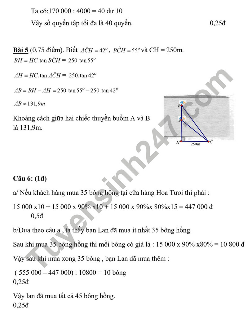 De thi cuoi ki 1 mon Toan lop 9 - THCS Trung Son 2023