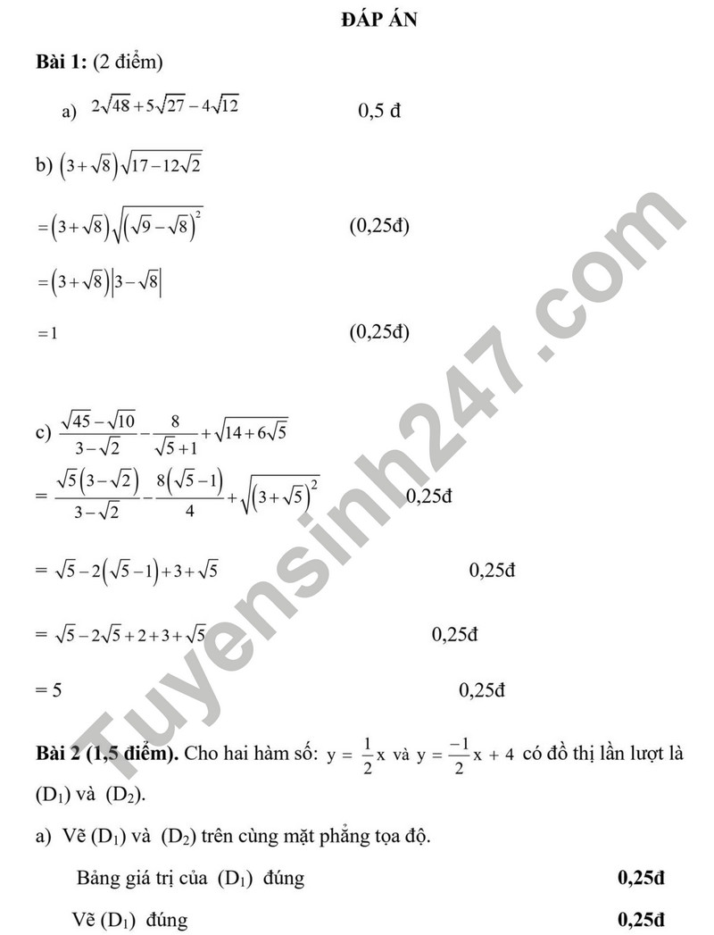 De thi cuoi ki 1 mon Toan lop 9 - THCS Trung Son 2023