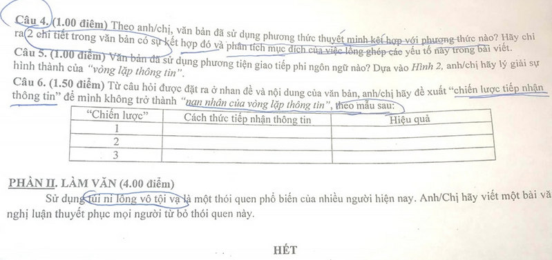 De thi ki 1 lop 10 mon Van 2023 - THPT Nguyen Thuong Hien