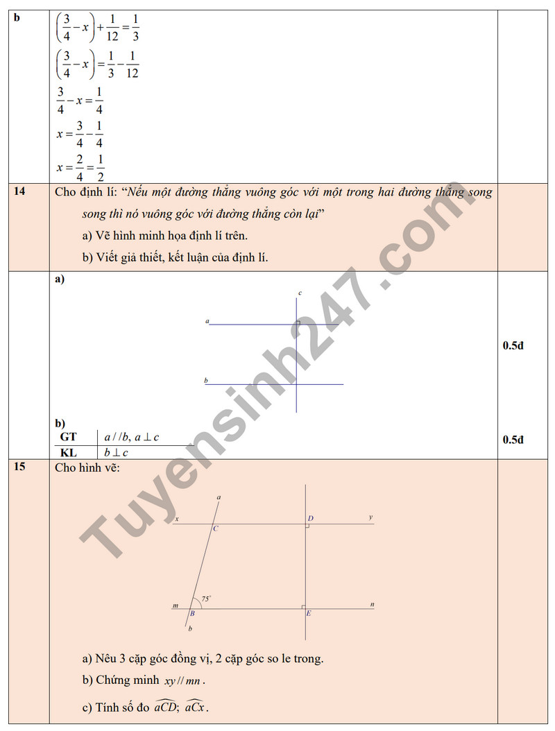 De kiem tra ki 1 mon Toan lop 7 - Trung TH Viet Anh 2 nam 2023