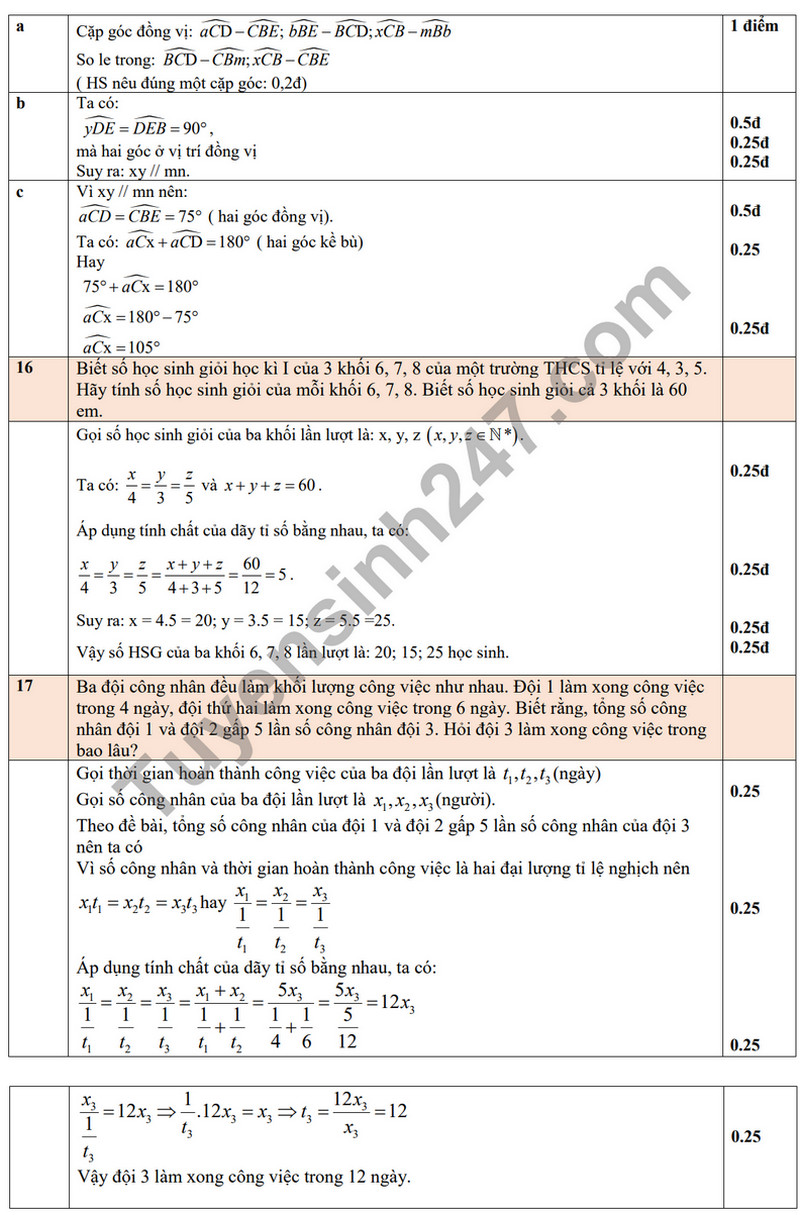 De kiem tra ki 1 mon Toan lop 7 - Trung TH Viet Anh 2 nam 2023