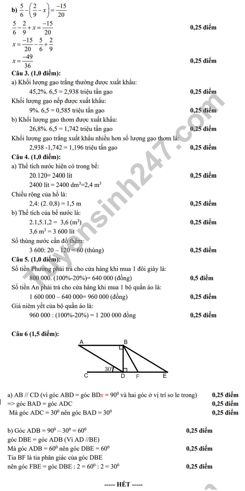 De thi ki 1 mon Toan lop 7 - Phong GD quan 8 nam 2023 (Co dap an)