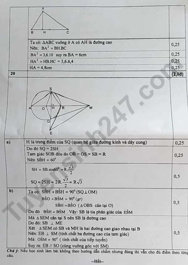 De thi cuoi ki 1 mon Toan lop 9 - So GD Ben Tre 2023 (Co dap an)