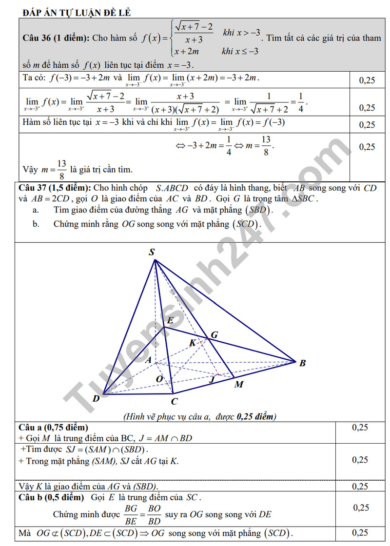 De thi cuoi ki 1 mon Toan lop 11 - THPT Sao Nam 2023 (Co dap an)