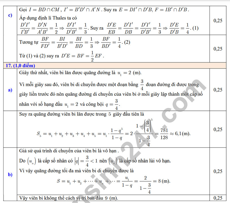 De thi ki 1 lop 11 mon Toan - So GD Bac Ninh 2023
