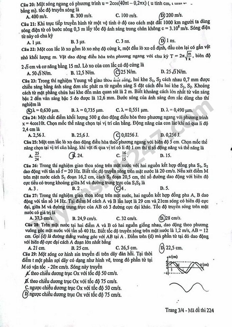 De kiem tra cuoi ki 1 lop 11 mon Li 2023 - THPT Gia Dinh (Co dap an)