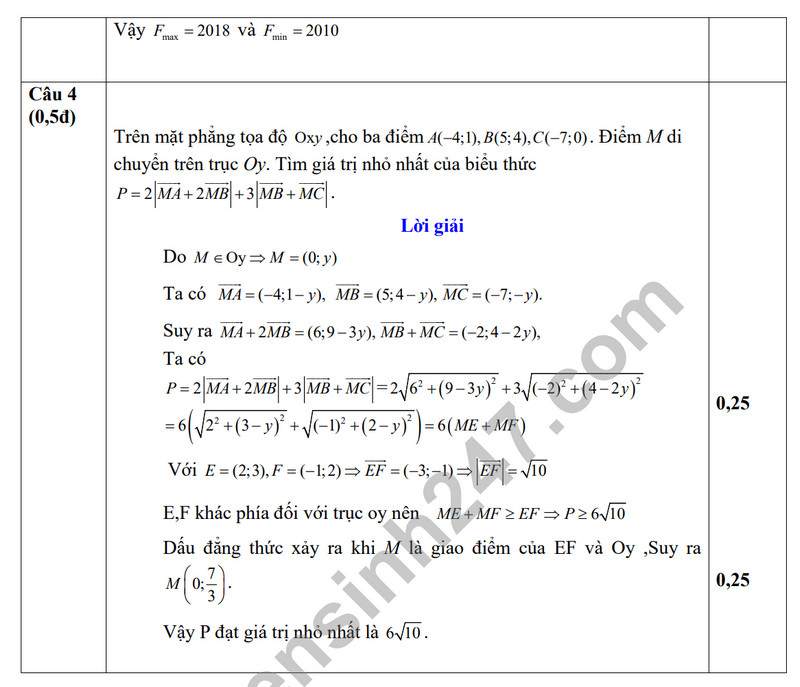 De thi hoc ki 1 lop 10 mon Toan 2023 - THPT Dien Chau 2