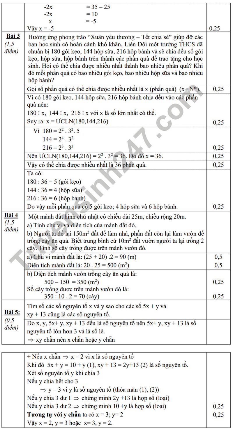 De thi HK 1 mon Toan lop 6 - Phong GD Vu Thu 2023 (Co dap an)