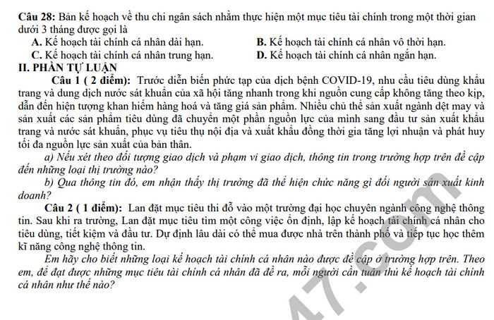 De cuong on tap giua ki 2 nam 2024 mon GDCD lop 12 - THPT Hoang Van Thu