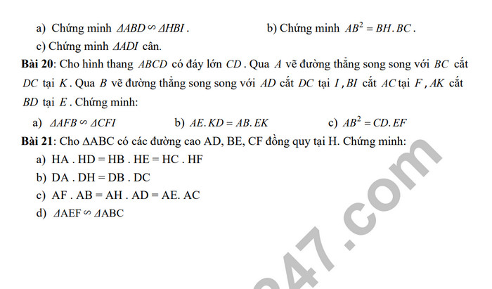 De cuong on tap giua ki 2 nam 2024 mon Toan lop 8 - THCS Thanh Cong