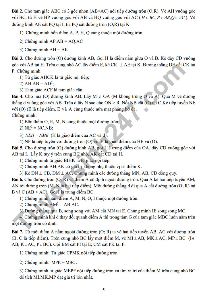 De cuong on tap giua ki 2 mon Toan lop 9 - THCS Thanh Cong 2024
