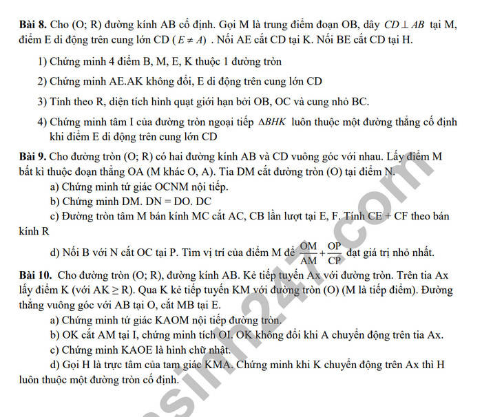 De cuong on tap giua ki 2 mon Toan lop 9 - THCS Thanh Cong 2024