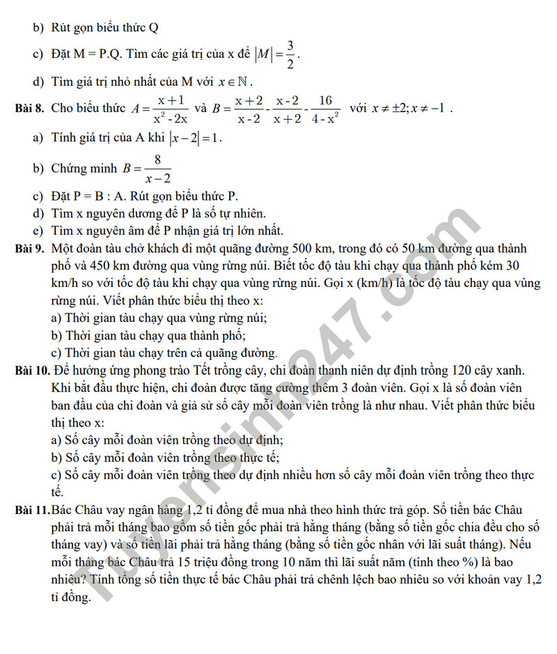 De cuong on tap giua ki 2 mon Toan lop 8 nam 2024 - THCS Le Quy Don