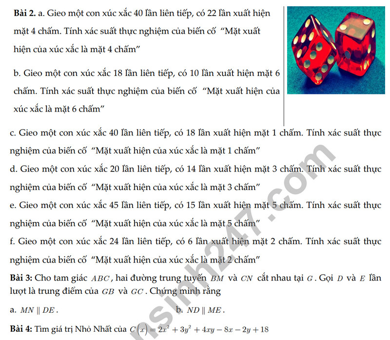 De thi giua ki 2 mon Toan lop 8 nam 2024 - Sach Canh dieu