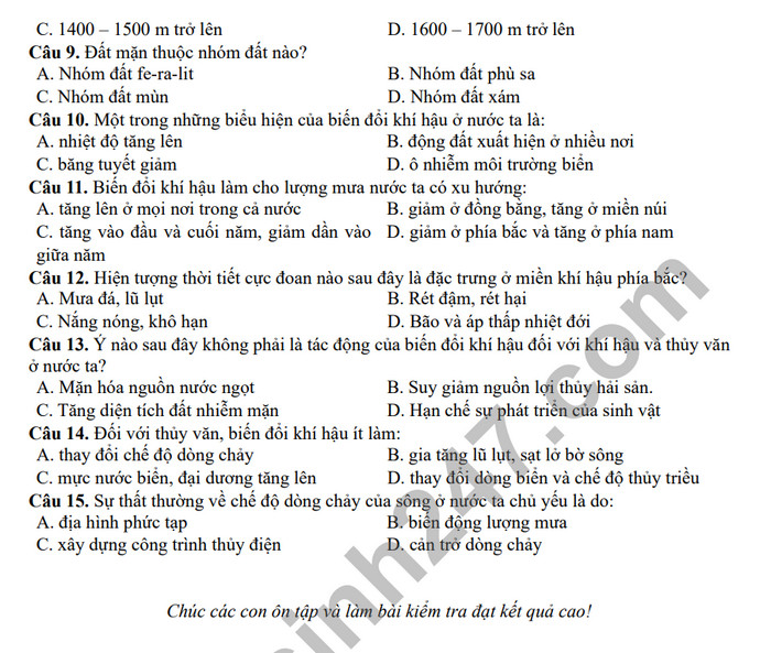 De cuong on tap giua ki 2 mon Su - Dia lop 8 - THCS Thanh Cong 2024