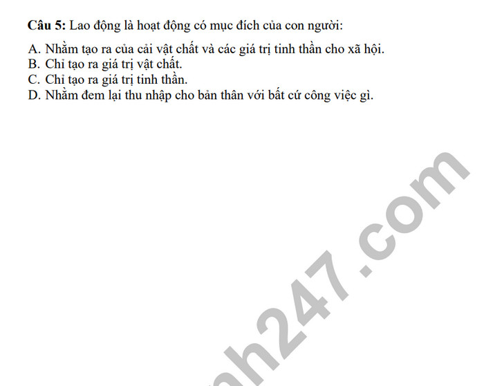 De cuong on tap giua ki 2 mon GDCD lop 9 - THCS Thanh Cong 2024