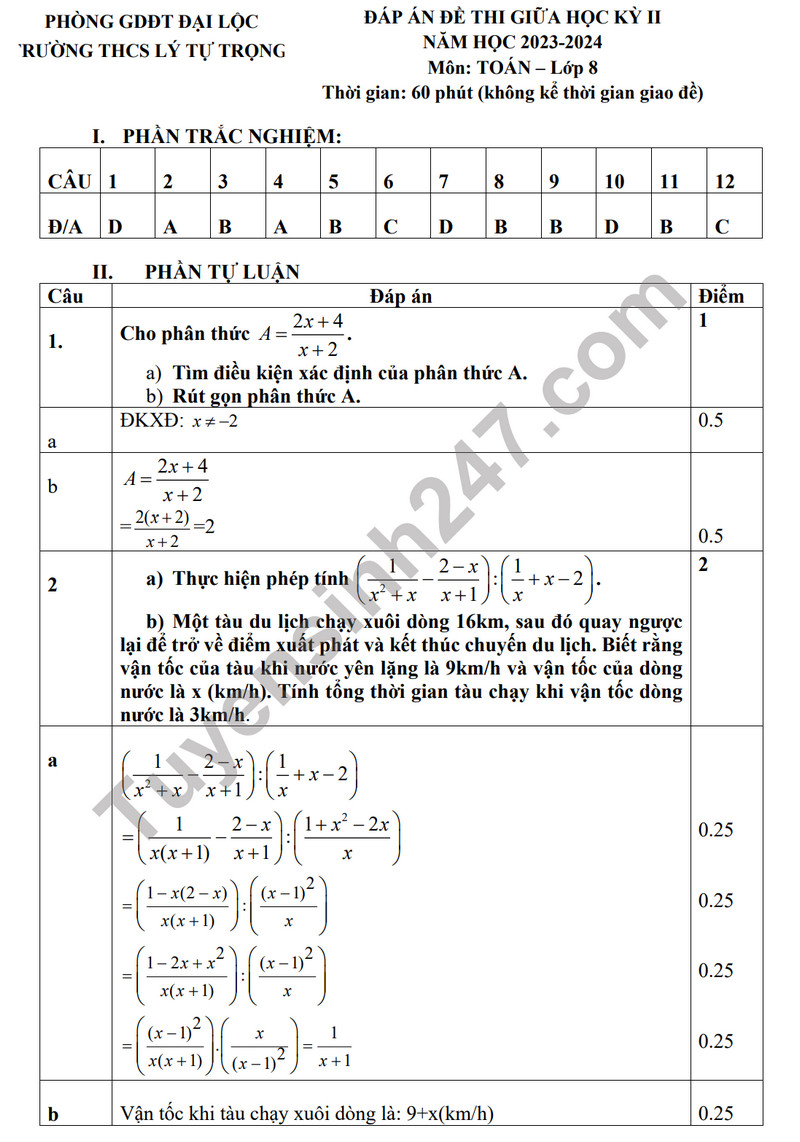 De thi giua ki 2 nam 2024 mon Toan lop 8 - THCS Ly Tu Trong (Co dap an)