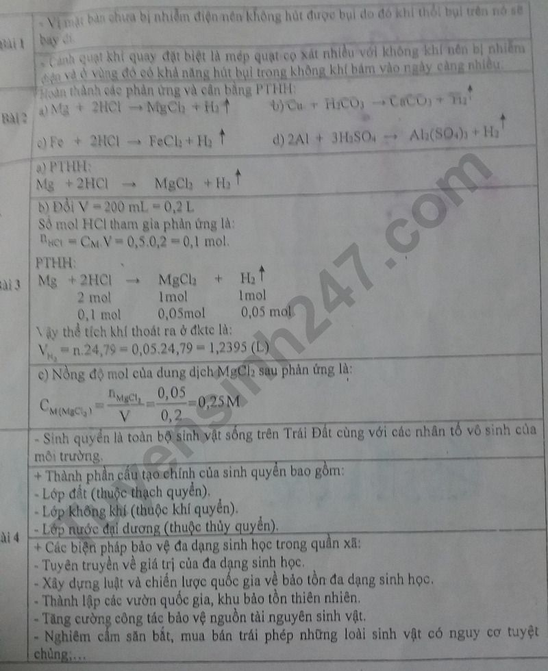 De thi giua ki 2 mon KHTN lop 8 nam 2024 - THCS Dong Hoa (Co dap an)
