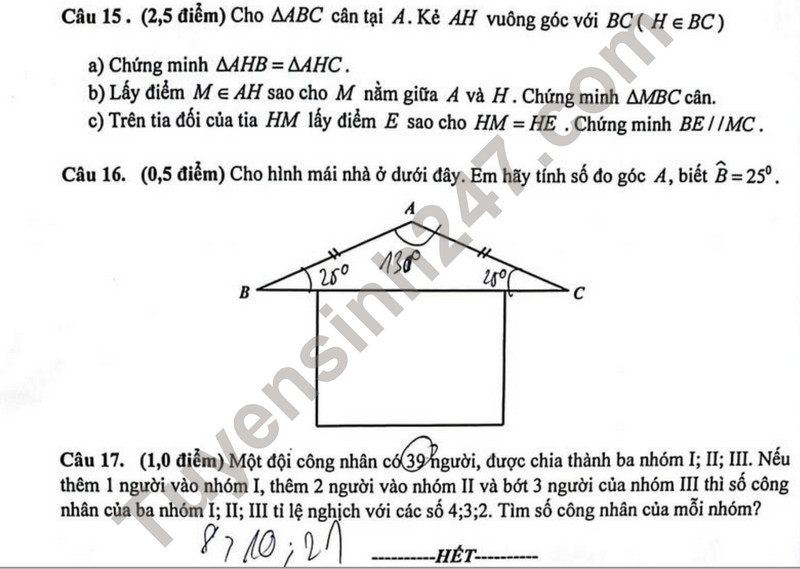De thi giua ki 2 mon Toan lop 7 nam 2024 - Truong THPT Thuc Hanh Su Pham Dong Nai
