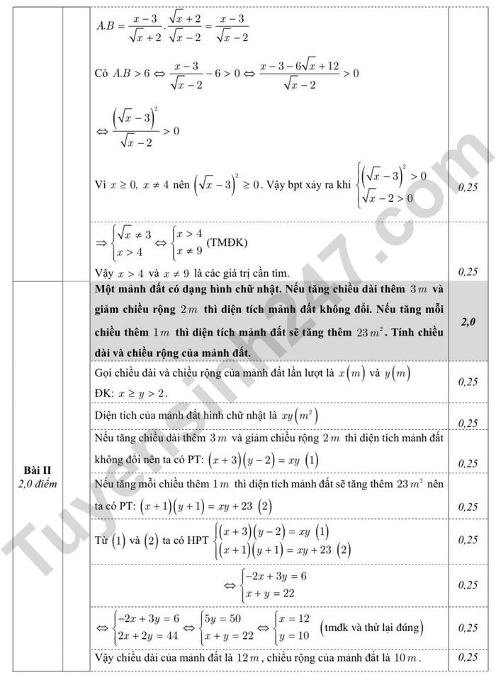 De thi giua ki 2 mon Toan lop 9 nam 2024 - THCS Giang Vo (Co dap an)