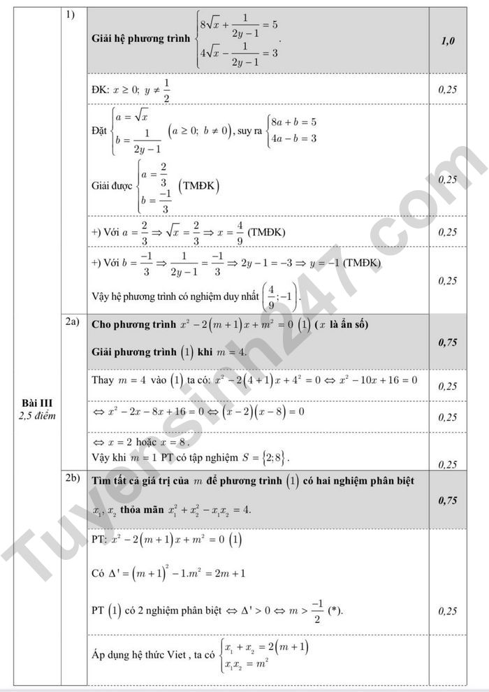 De thi giua ki 2 mon Toan lop 9 nam 2024 - THCS Giang Vo (Co dap an)