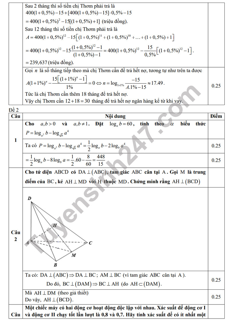 De giua ki 2 mon Toan 11 nam 2024 - THPT Muong Khuong (Co dap an)