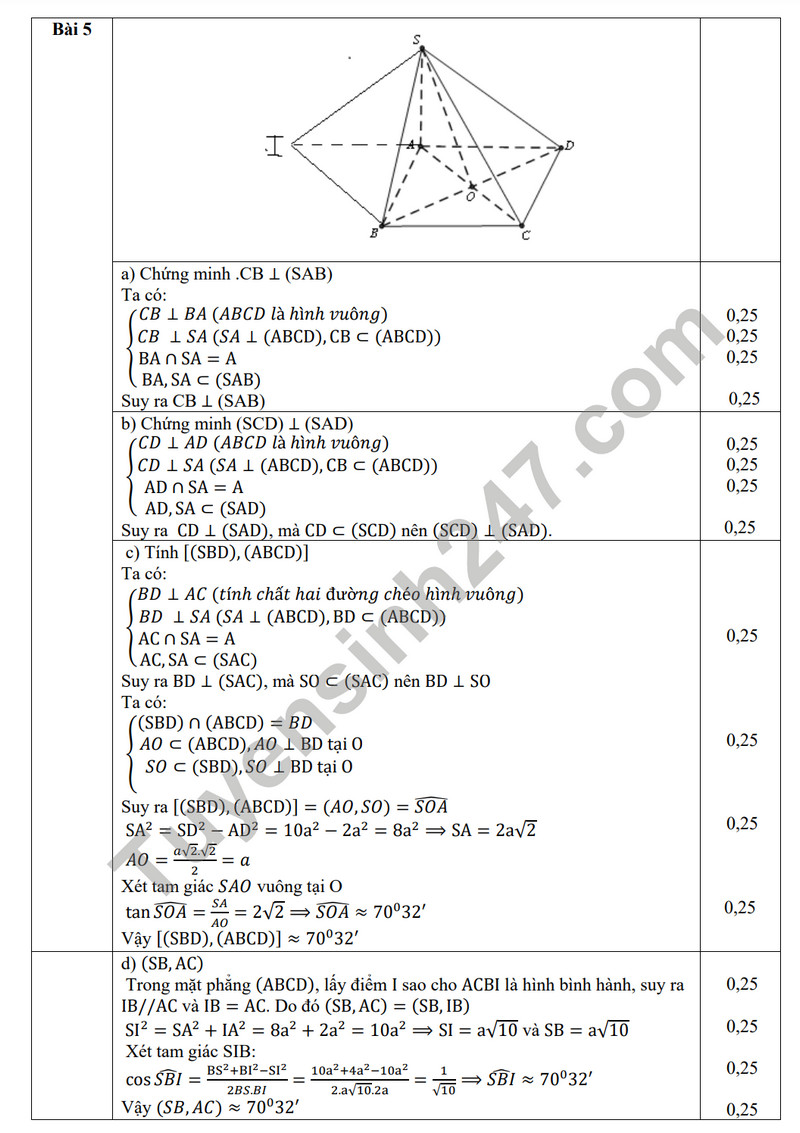 De thi giua ki 2 mon Toan lop 11 nam 2024 - THPT Binh Tan (Co dap an)