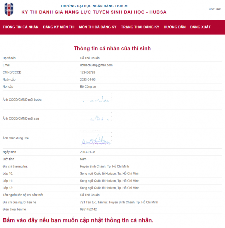 Huong dan dang ky du thi danh gia dau vao Dai hoc Ngan hang TPHCM 2024