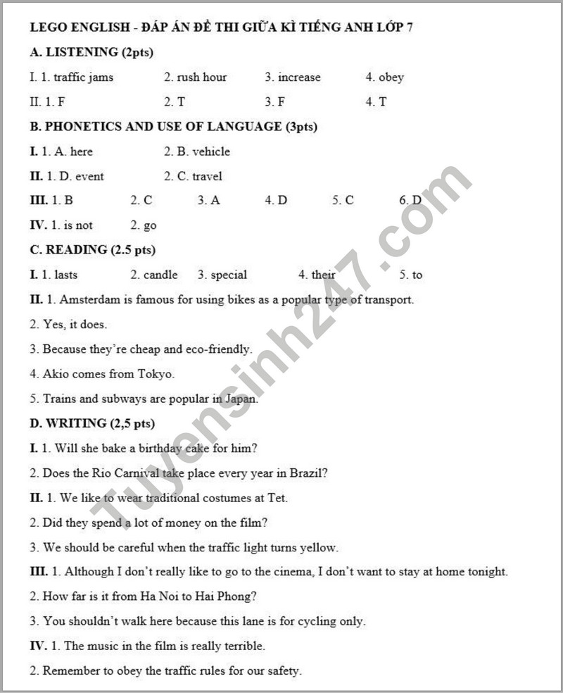 De thi giua ki 2 mon Anh lop 7 - So GD Bac Ninh 2024 (Co dap an)