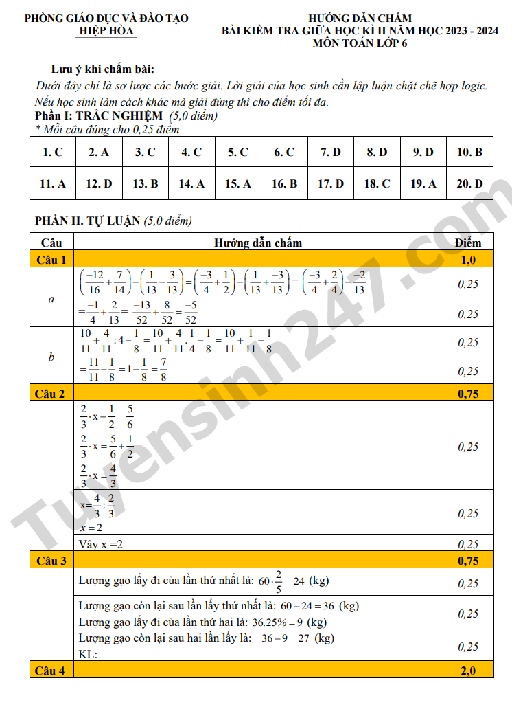 De thi GK 2 lop 6 mon Toan 2024 - Phong GD Hiep Hoa (Co dap an)