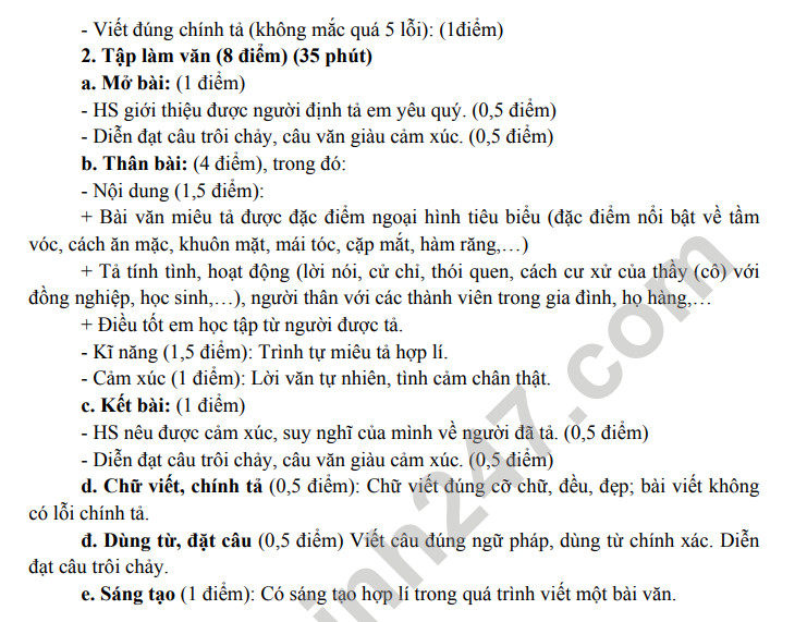 De thi ki 2 mon Tieng Viet lop 5 nam 2023 - TH Ai Mo B (Co dap an)