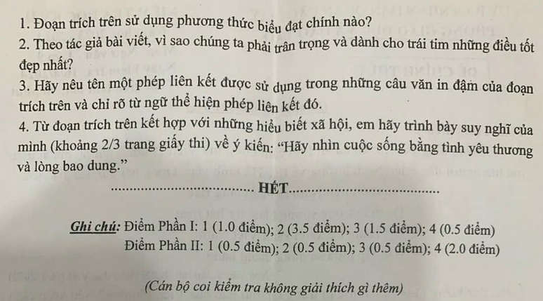 De thi ki 2 mon Van lop 9 - Quan Cau Giay 2024