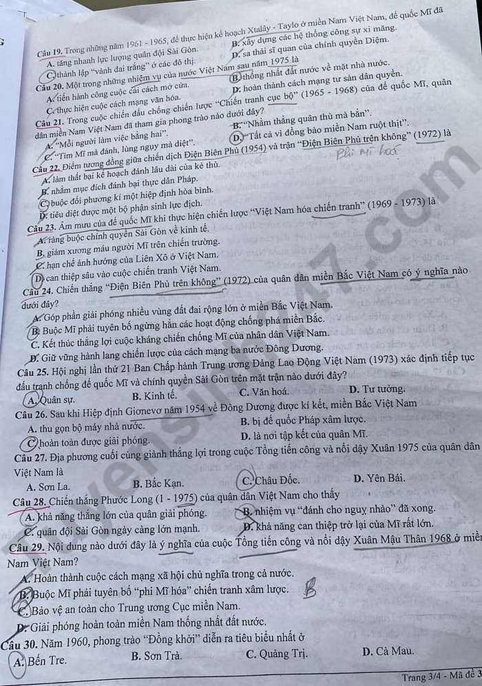 De thi ki 2 lop 12 mon Su 2024 - So GD Lang Son (Co dap an)