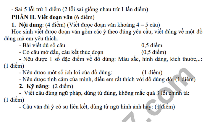 De thi ki 2 lop 2 mon Tieng Viet nam 2023 - TH Ai Mo B (Co dap an)