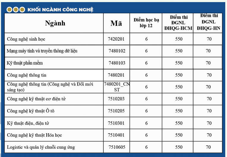 Diem san DGNL, hoc ba Dai hoc Nguyen Tat Thanh 2024