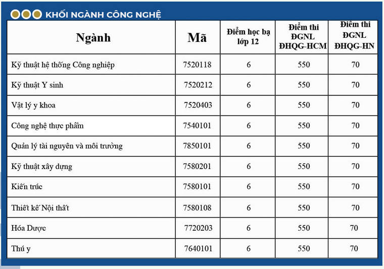 Diem san DGNL, hoc ba Dai hoc Nguyen Tat Thanh 2024