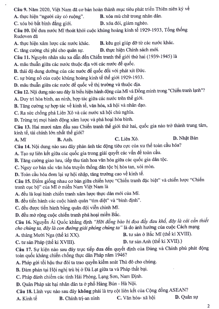 Ha Noi cong bo de minh hoa vao lop 10 nam 2025