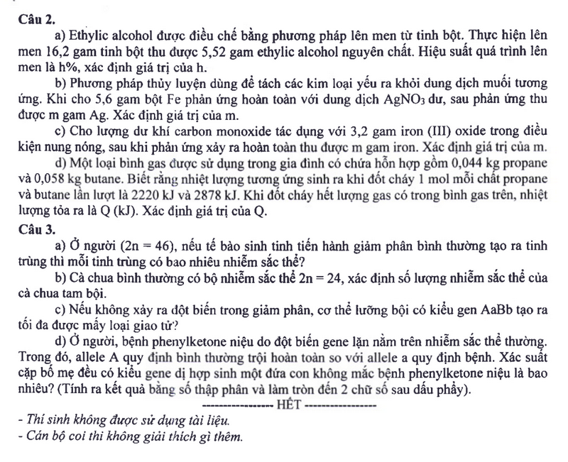 Ha Noi cong bo de minh hoa vao lop 10 nam 2025