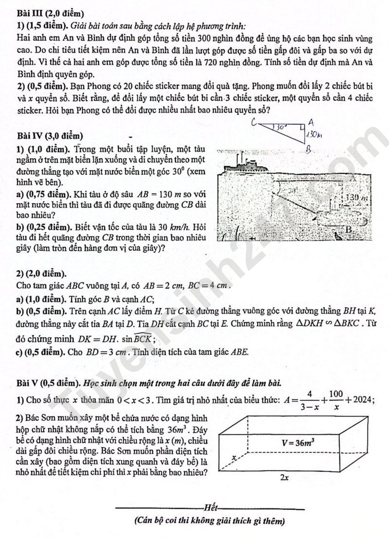 De kiem tra giua HK1 Toan 9 THCS va THPT Lo-Mo-No-Xop 2024